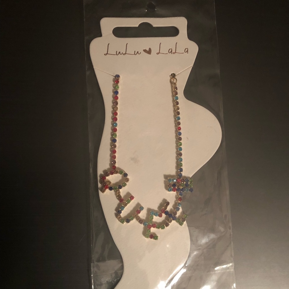 Rhinestone anklet "QUEEN"